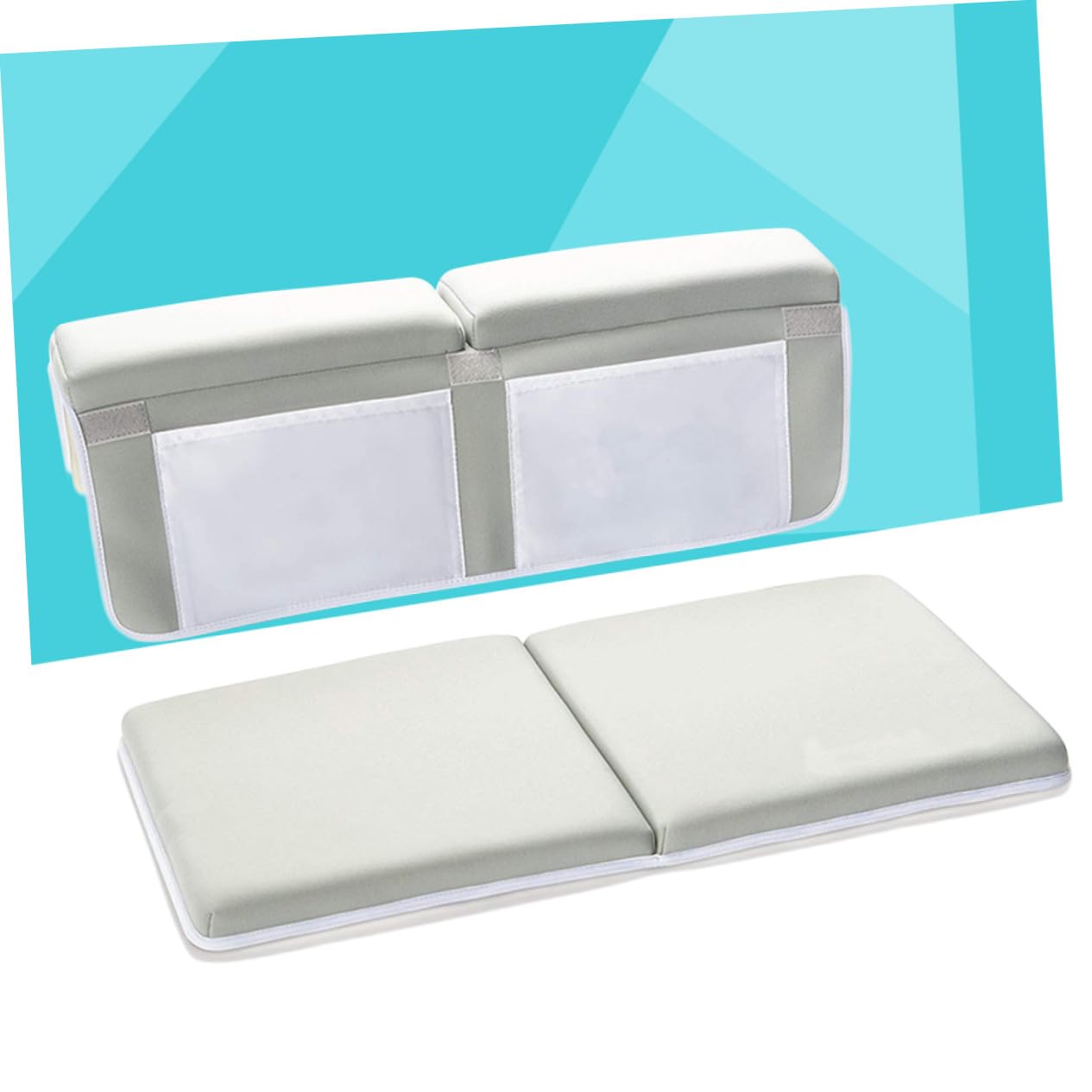 NUOBESTY Alfombra Antideslizante para Bañera Infantil de Sbr Bolsillos para Organizar, Cojín Protector para Rodillas y Codos en Baño y Ducha Segura para Niños
