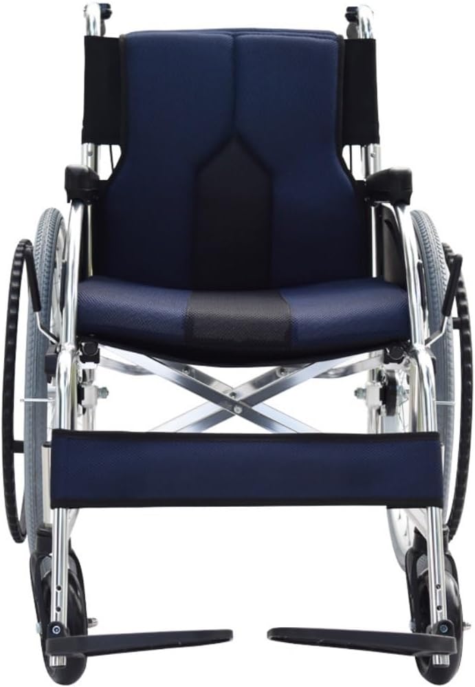 高齢者用車いす 太いスチールパイプ ハンドブレーキ付き