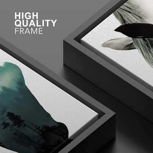 Signwin Canvas Print Wall Art Double Exposure Mountain Forest Horse Animals Nature Mixed Media Modern Art Farmhouse/Country Portrait Multicolor For Living Room thumb #4