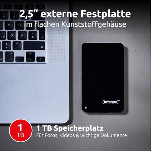 Image of Intenso 1TB Intenso USB3.0 Memory Case 2.5-inch Slim Portable Hard Drive