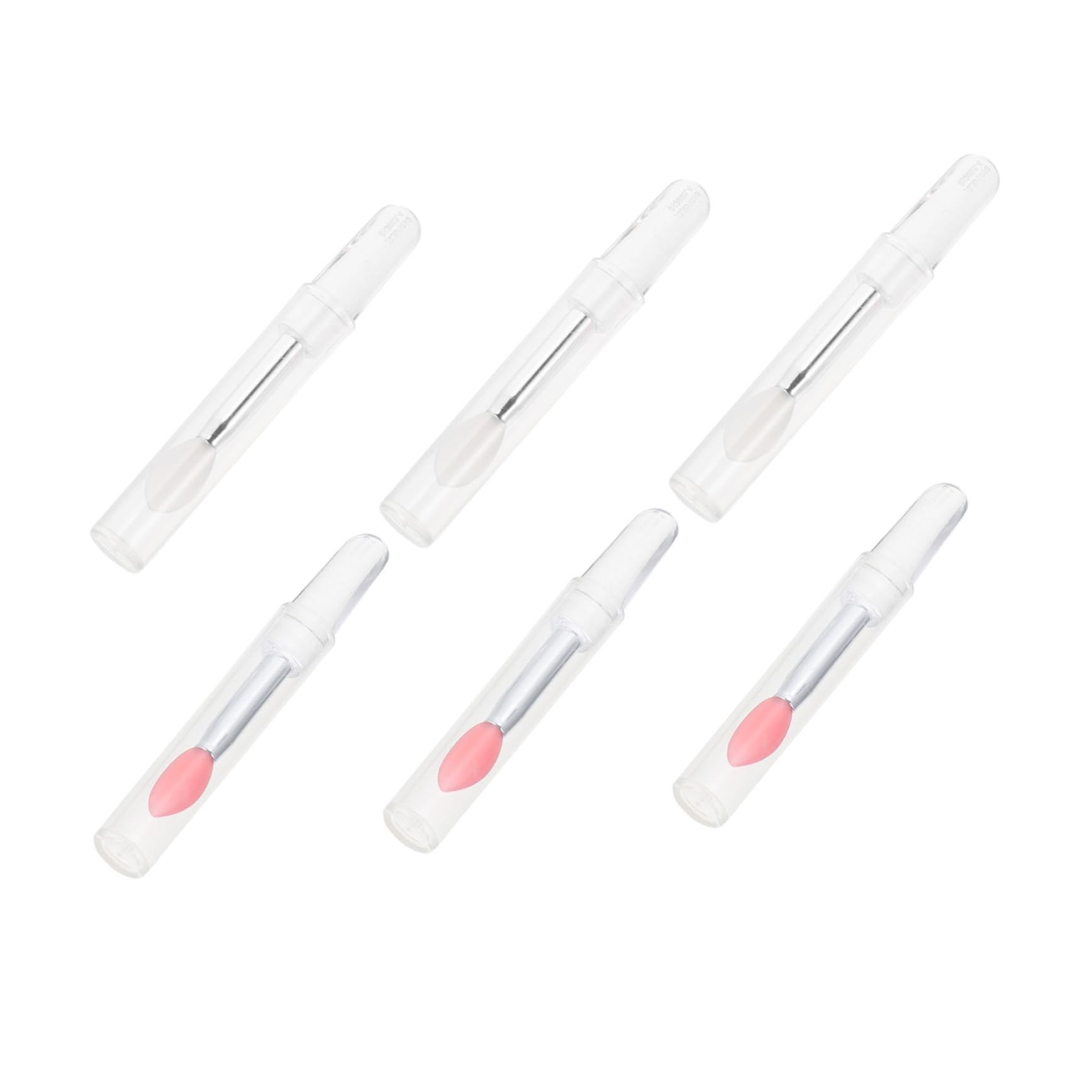 MUSISALY Silicone Lip Mask Brush Tool 6pcs Makeup Sponge Applicators Set Eye Shadow for Women Compact Travel Kit
