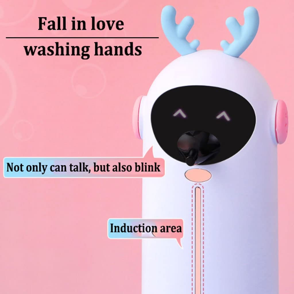 Dispenser di Sapone schiumogeno Automatico Dispenser di lozioni touchless a Forma di Cervo Dispenser di lozioni di Sapone per Montaggio a Parete riutilizzabili per detersivo Liquido per Le Mani