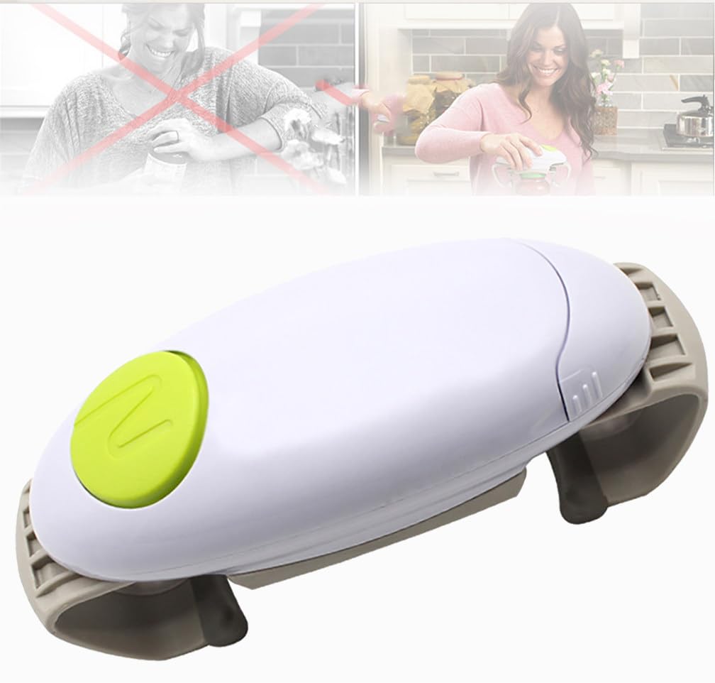 Abrelatas eléctrico, abridor de latas de Restaurante, abrelatas de Tarro automático de Borde Liso para individuos, Artritis y ama de casa, abridor de Botellas para Manos artriticas