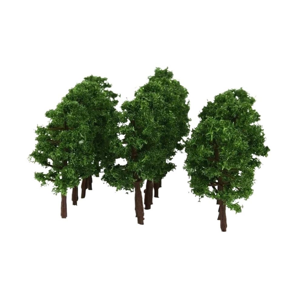 Landscape Greenery 20pcs Landscape Model Trees, Mini Micro Decor Tree, Plastic Scenery Railroad Decoration 8cm