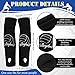 4 Pcs Volleyball Accessories Include Volleyball Knee Pads Volleyball Arm Sleeves Volleyball Drawstring Bag Volleyball Softball Headbands for Women Teens Girls Volleyball Training Dance (Black,Large)