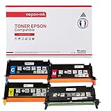  NOPAN-INK - x4 Toners - C13S051161 (Noir + Cyan + Magenta + Jaune) - Compatible pour Epson Aculaser C 2800 Epson Aculaser C 2800 DN Epson Aculaser C 2800 DTN Epson Aculaser C 2800 N Epson Aculaser C