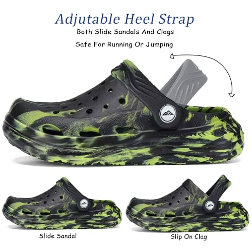 Image of Kids Tie Dye Garden Clogs for Boys Girls | Lightweight Slip-On Water Shoes with Arch Support