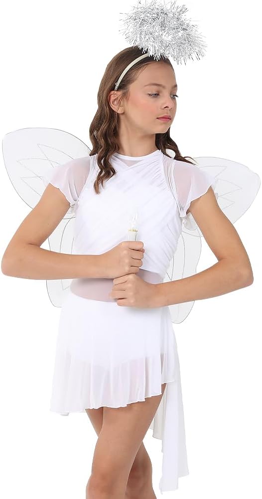 Alexandra Collection Youth Flutter Sleeve Skirted Leotard