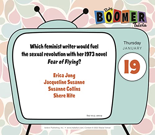 Baby Boomer Trivia 2023 Daily Calendar (BOXEDDAILY 365 DAY COMBINED), 15.2W x 12.7H cm - Image 3