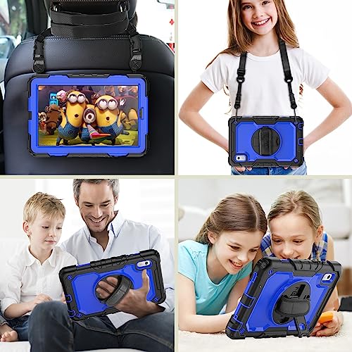 SIBEITU Case Compatible with Lenovo Tab M9 TB-310FU 2023 with Screen Protector Pen Holder, 9.0 Inch Three Layer Drop-Proof Protection Case with 360°Rotating Stand &Strap for Lenovo Tab M9
