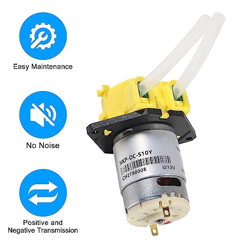 Image of 2Pcs DC 12V Peristaltic Pump DIY Small Liquid Dosing Pump for Aquarium Lab Analytical - Yellow