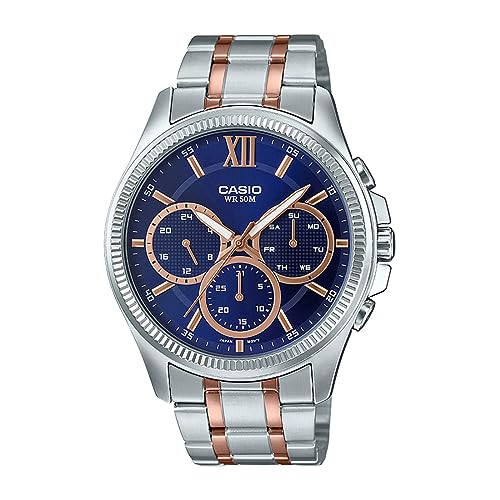 Image of Casio Enticer Men Analog Blue Dial Men's Watch - MTP-E315HRG-2AVIF(A1776)