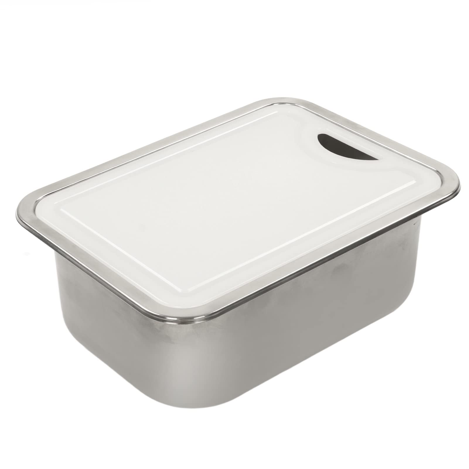 Kit de Lavabo de Cuisine en Acier Inoxydable de qualité 304, pour Camping-Car, avec Planche à Découper en Acrylique, évier de Bar sous Plan à Un Bol,Pièces de camping-car