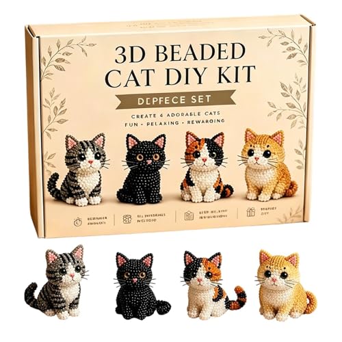Kit DIY de animales con cuentas 3D para decorar estanterías y escritorios