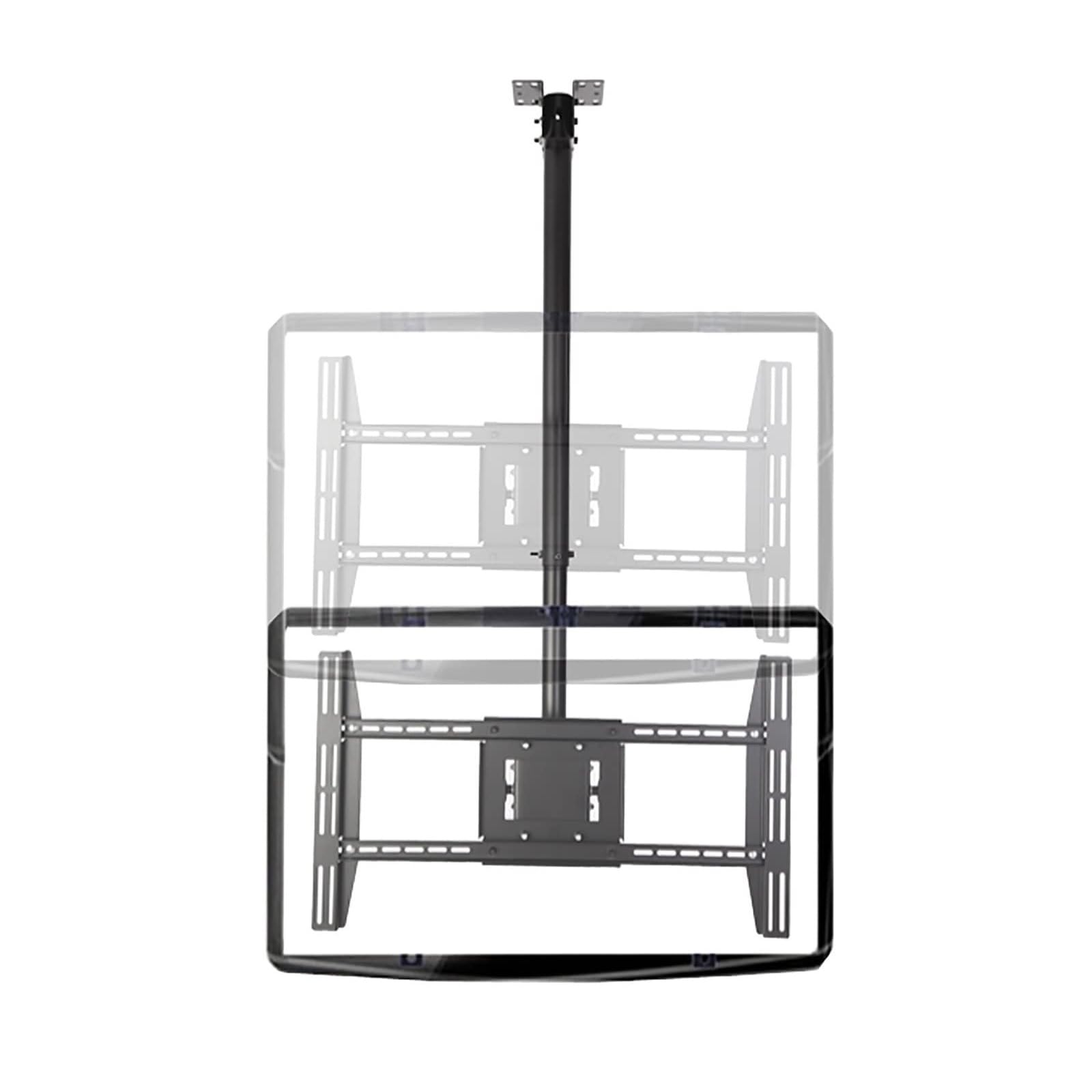 Support de montage TV au plafond inclinable rotatif 50-80 pouces