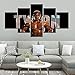 Produktbild JJJKK Bilder 5 Teilig Leinwandbilder Mike Tyson mit Rahmen Bild auf Leinwand Wandbild Kunstdruck Wanddeko Wand Festival Geschenk Poster