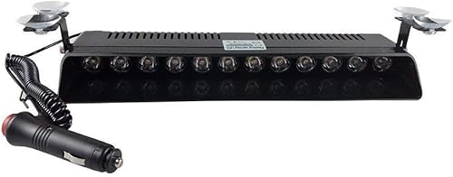 Miniatura 3 de XT AUTO 12 V Ventosa de luces intermitentes barra de luz de advertencia de tablero interior de parabrisas espectroscópica de emergencia de automóvil