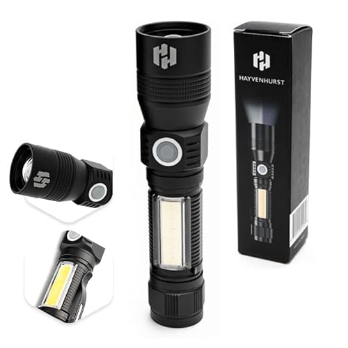 Hayvenhurst Lanterna Led - Lanterna Edc - Lanterna Tática - Lanterna de Bolso 3 em 1 Leve, Compacta