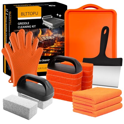 21 Pieces Griddle Cleaning Kit for Blackstone, Flat Top Grill ...