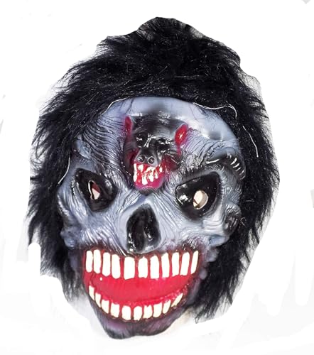 Image of brown leaf Fancy Horror Scary Face mask Full Head Cover Holi Halloween Costume Props Prank Fun Veil Spooky Mask