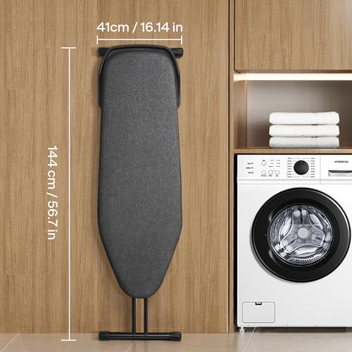 Duwee 16"×46" Extra Wide Ironing Board with Retractable Iron Rest,Black by Duwee - Used condition - Image 7