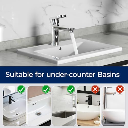 Robinet mono commande DN15 mitigeur lavabo vasque sous-plan économie eau chrome - 8