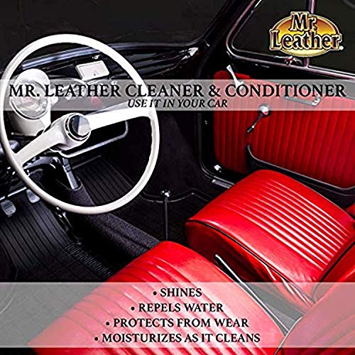 Mr. Leather Leather Cleaner & Conditioner For Automotive, Upholstery, Leather Luggage And Bags (Liquid Pack Of 2) #TOP5