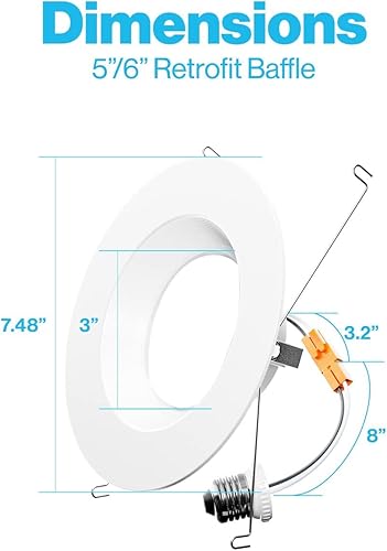 Miniatura 5 de Baffle de 6 pulgadas., Amarillo