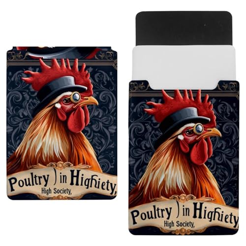 Funda para portátil elegante Detective Rooster con forro celvet holandés de gran suavidad