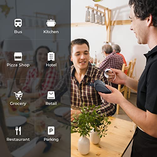 Munbyn Bluetooth Receipt Printer, 58Mm Mini Wireless Pos Receipt Printer 2" Mobile Thermal Printer Leather Belt Printer Small Business Restaurant, Sales Esc/Pos, Portable Receipt Printer For Android #TOP5