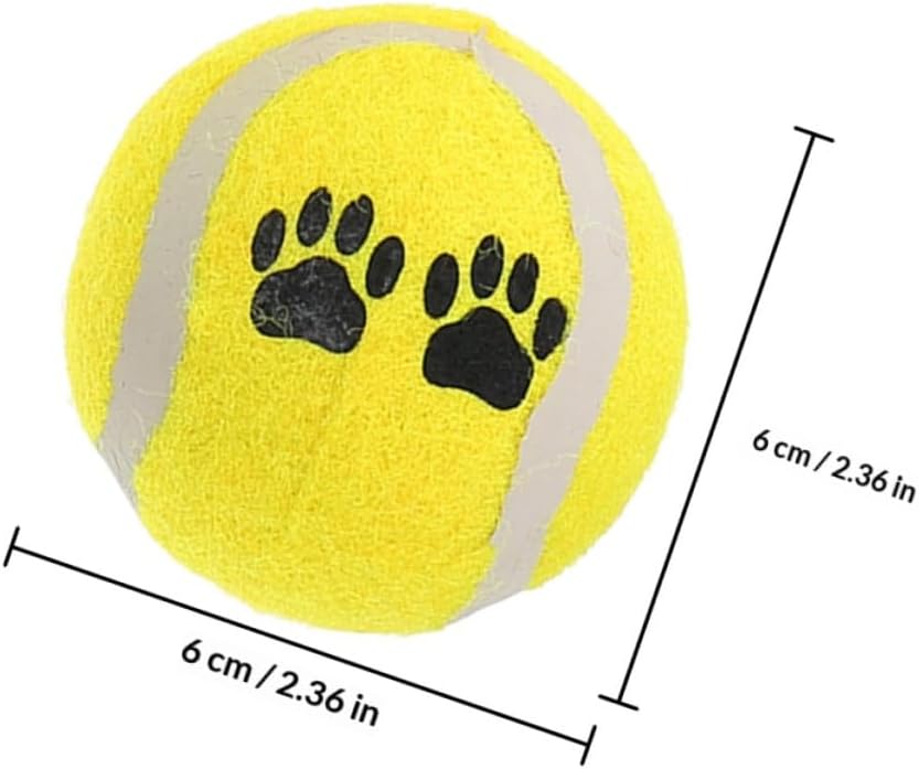 Luxshiny 16pcs Dog Tennis Balls Pet Training Balls Plush Soft Chew for Small and Medium Dogs Outdoor Exercise and Molar Random Color