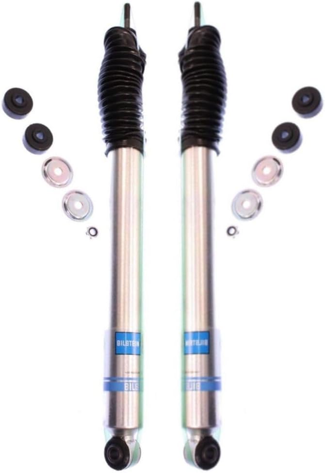 Bilstein 5100 Series Set of Front & Rear Monotube Shocks fits 2007 2018 Wrangler 4WD with 3.5-5" Lift | Includes TrendsAuto Decal | 24-186995 33-186887