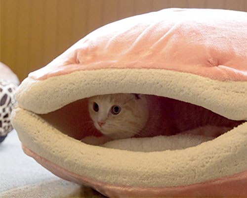 ShellKingdom Cat Bed,Creative Pet Bed for Kitty Cat and Small Dog（Pink，Hamburget）