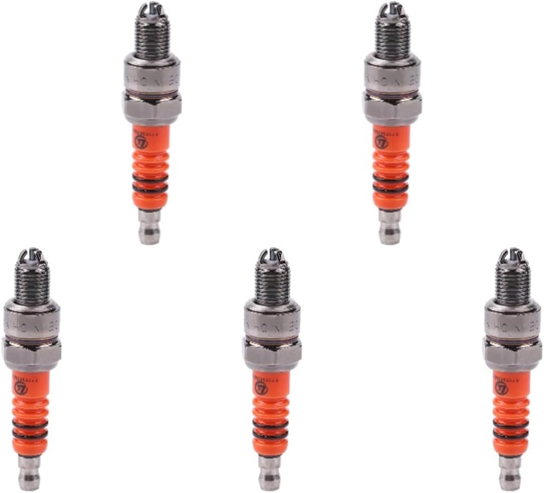 High Performance 3-Electrode Motorcycle Spark Plug A7TC Fit For 50cc-150cc ATV Scooter Dirt Bike Go Kart Motorcycle Accessories(5 PCS)