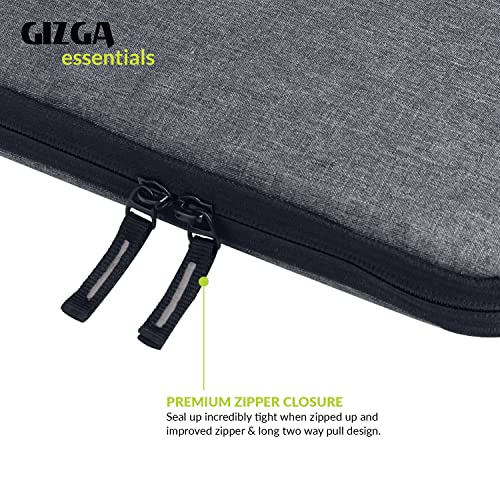 Gizga Essentials Laptop Bag Sleeve Case Cover Pouch for 15.6 Inch Laptop for Men & Women, Padded Laptop Compartment, Free Accessories Pouch, Premium Zipper Closure, Water Repellent Nylon Fabric, Grey - Image 4