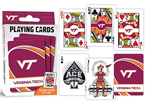 Image of MasterPieces Family Games - NCAA Virginia Tech Hokies Playing Cards - Officially Licensed Playing Card Deck for Adults, Kids, and Family