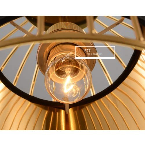Lámpara colgante retro E27 en metal negro con acabado forjado industrial para interiores 7