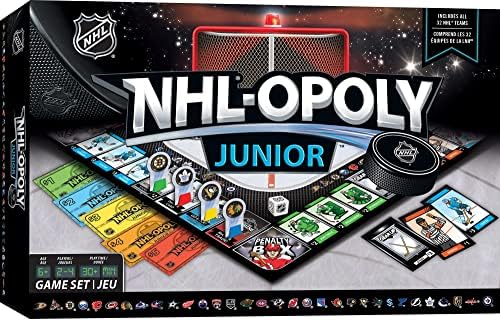 MasterPieces Kids & Family Board Games – NHL League Opoly Jr. – Officially Licensed Board Games for Kids, & Family