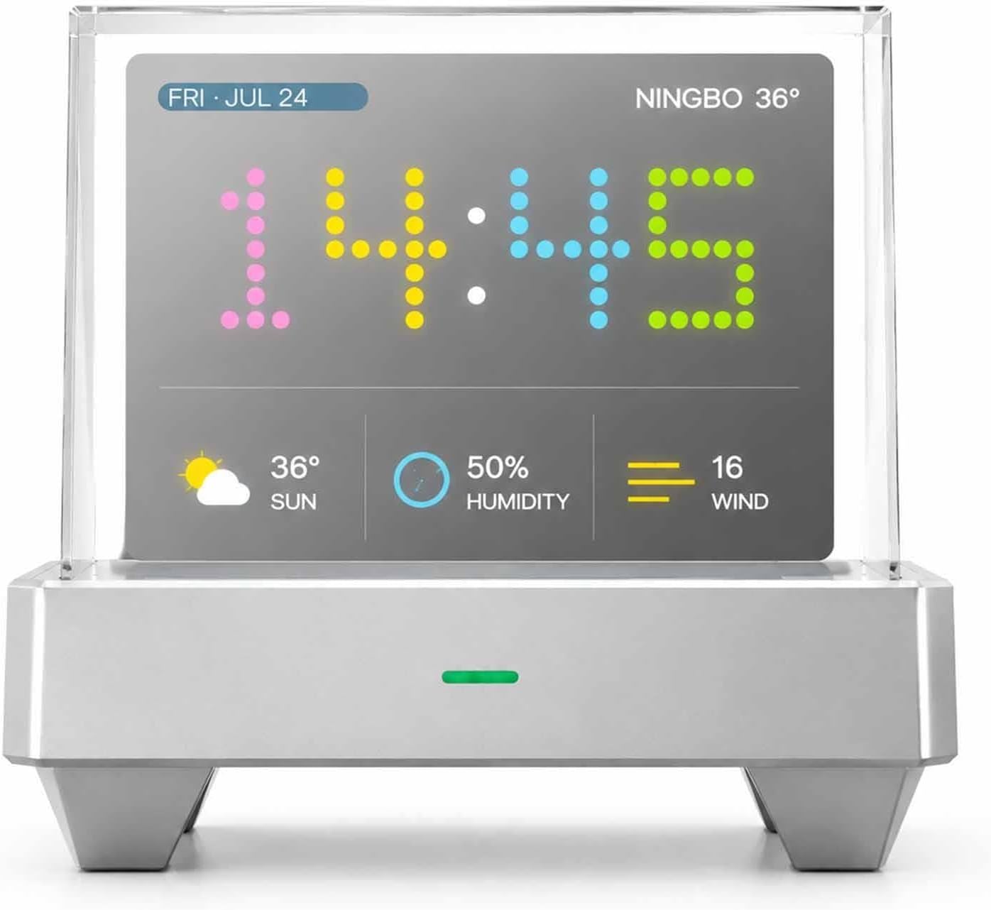 Holographic Smart Display, 3D Floating Digital Clock, Stock Ticker Display