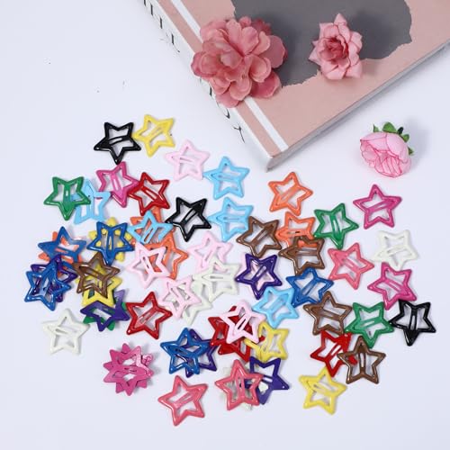 XLIUAX 64 Pcs Star Hair Clips, Star Clips Small Snap Hair Clip Cute Hairs Barrettes for Woman Colorful Thin Hairclip Accessories Cute Hairs Barrettes for Girls Metal Clip Rainbow Hairclips - Image 8