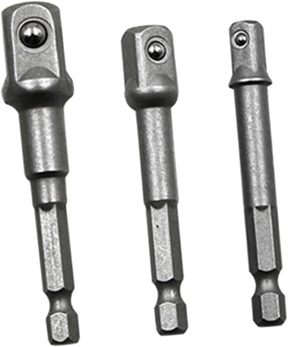 SOLUSTRE 3pcs Power Tool Socket Adapter Quick Impact Grade Conversion Sockets for Drills Nut Drive Adapters for Automotive Use