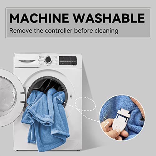 Warm Storm Heated Blanket King Size Dual Control, Electric Blanket 100"X90" Polar Fleece With 10 Heating Levels & 12 Hours Auto Shut-Off, Machine Washable #TOP5