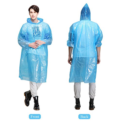 Innocheer Rain Ponchos Family Pack Of 12, Disposable Emergency Raincoat For Kids And Adults Camping Hiking Outdoors Activities (Multicolour 12Pcs) #TOP2