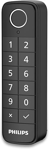Miniatura 2 de Philips Teclado inalámbrico de huellas dactilares, solo funciona con Philips WiFi Retrofit Lock DDL230X-10HW y DDL230X-1HWP, código PIN