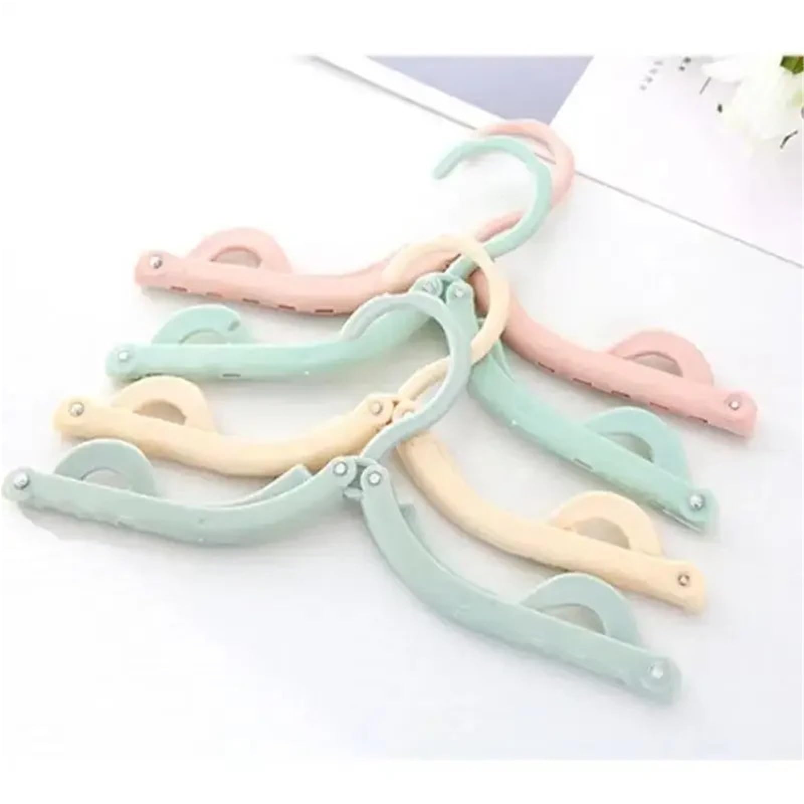Grucce per Cappotti Stendino Pieghevole Multifunzionale da 15 Pezzi, Portatile, Viaggio d'Affari, Vestiti for la casa, Appendiabiti, Supporto, Appendiabiti per Abito, Camicia(Green)