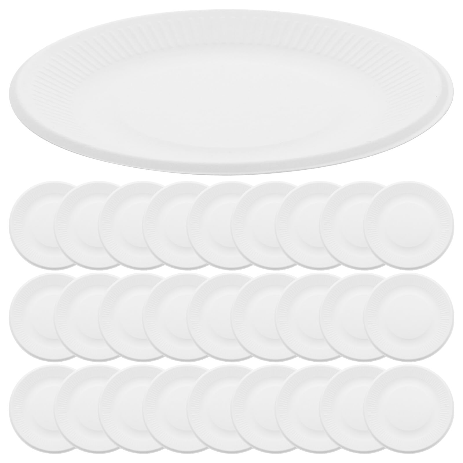 Assiettes en Carton Jetables Blanches 15 CM – Lot de 200 Assiettes Épaisses pour Desserts Amuse-Gueules et Gâteaux – pour Fêtes Mariages et Pique-Niques