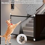 2 Stück Türschutzgitter Hunde Ohne Bohren, 110x72 cm Treppenschutzgitter Schwarz mit 8 Klebehaken, Sicherheitsgitter für Haustiere & Kinder – Türgitter für Innen- und Außenbereich
