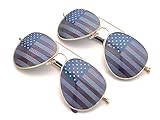 Goson American Flag Mirror Aviator Novelty Decorative Sunglasses