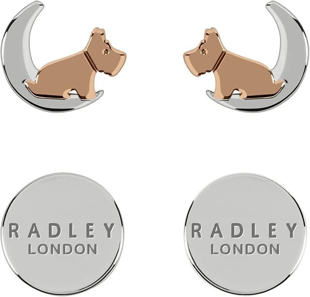 MAM Radley Ladies 18ct Rose Silver / Rose Gold plated 'moon & stars' Earrings RYJ1211S
