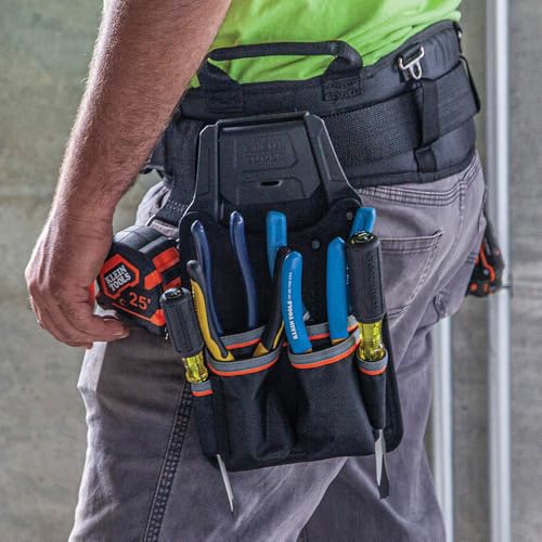 Klein Tools 55918 Werkzeuggürtel, Elektriker Werkzeuggürtel zur Verwendung mit Modulartaschen von Klein Tools Click-Lock Modular System… – Ansicht 4